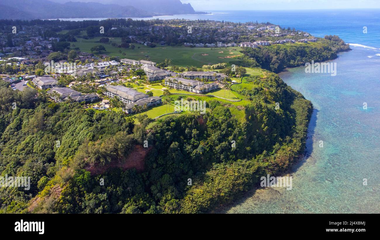 Le Westin Princeville Ocean Resort Villas, Princeville, Hawaï, États-Unis Banque D'Images