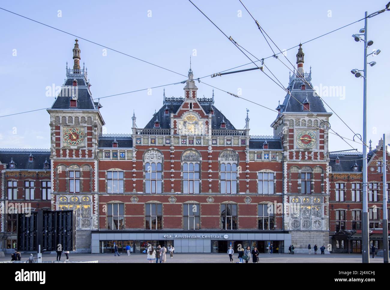 la gare centrale d'amsterdam hollande Banque D'Images