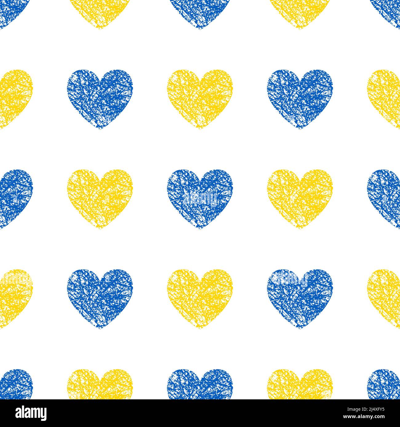 Ukraine coeur drapeau texture vecteur illustration fond de motif sans couture. Stand avec bannière Ukraine. Drapeau ukrainien texture bleu et jaune. Illustration de Vecteur