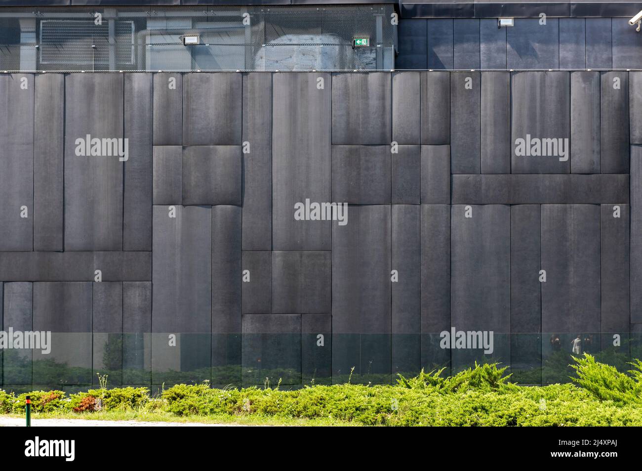 Détail architectural, Musée d'art contemporain de Cracovie (MOCAK), Pologne Banque D'Images