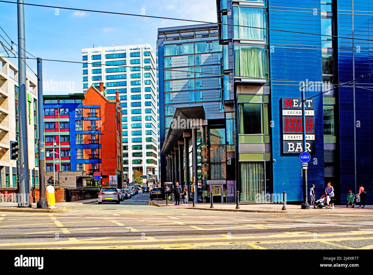 Architecture dans et autour du magasin Street, Manchester, Angleterre Banque D'Images