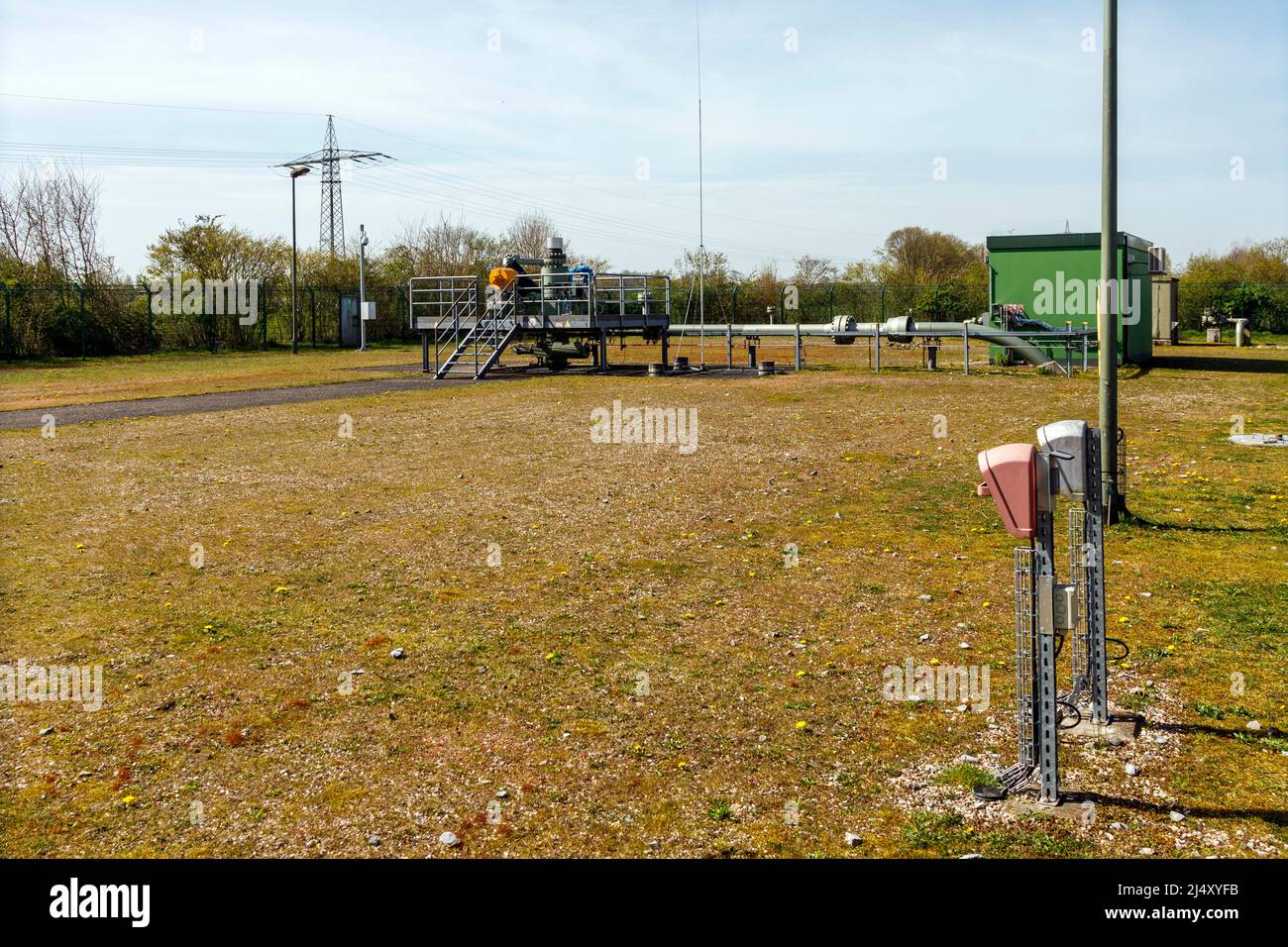 RWE Gas Storage West GmbH, site de stockage de caverne à Xanten pour le gaz naturel Banque D'Images