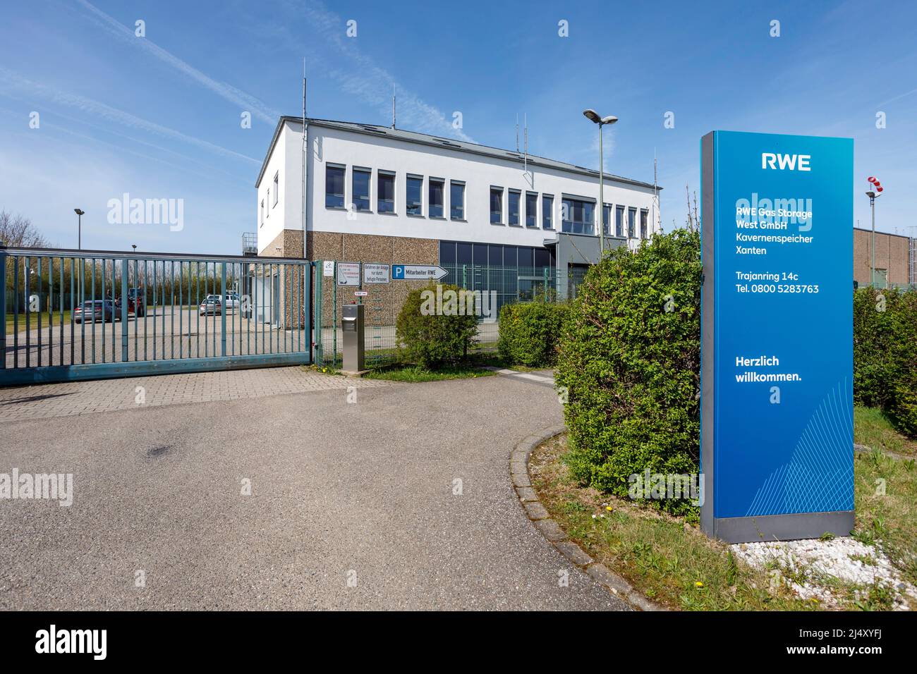 RWE Gas Storage West GmbH, site de stockage de caverne à Xanten pour le gaz naturel Banque D'Images