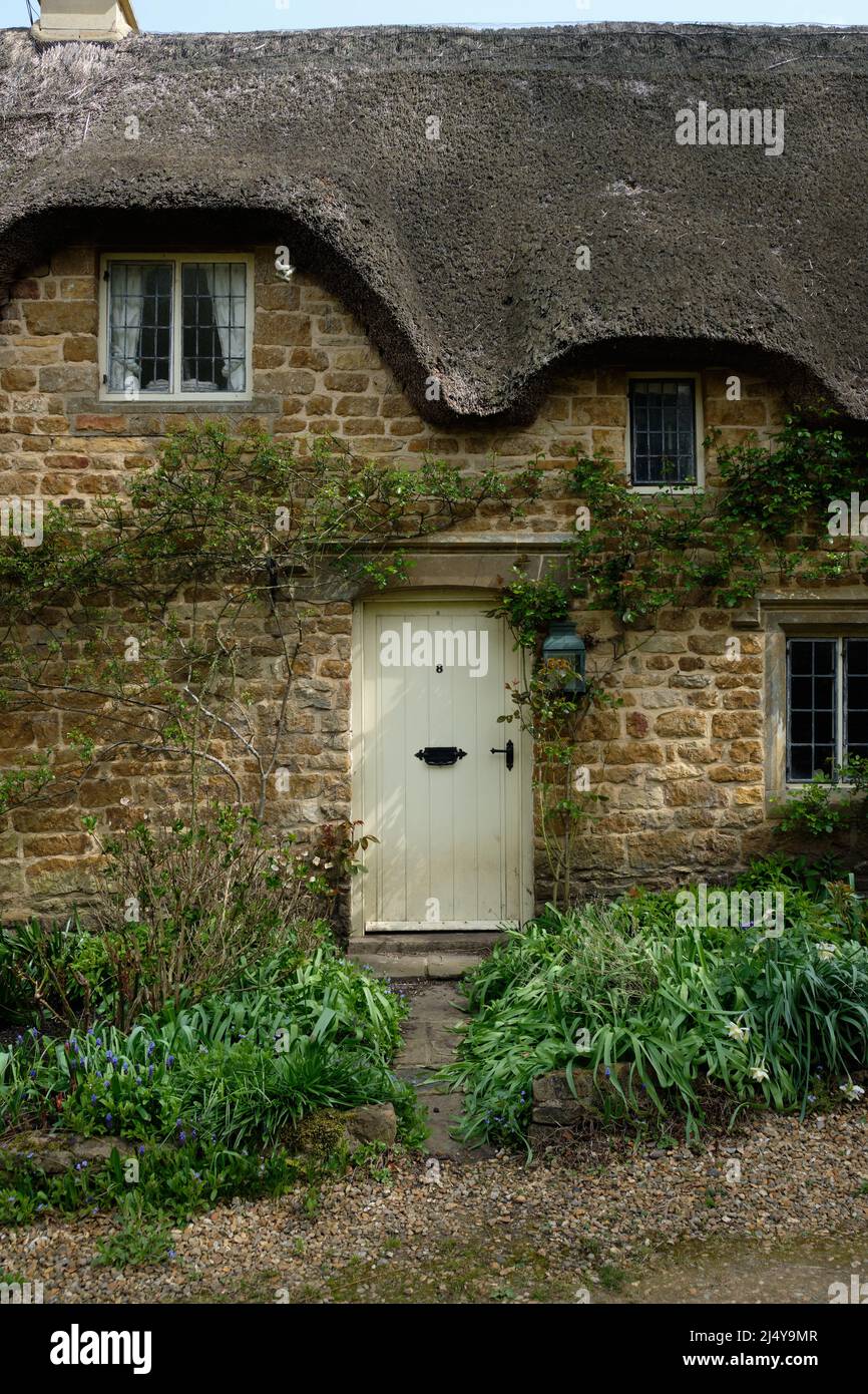 Porte de cottage Great TEW Oxfordshire Banque D'Images