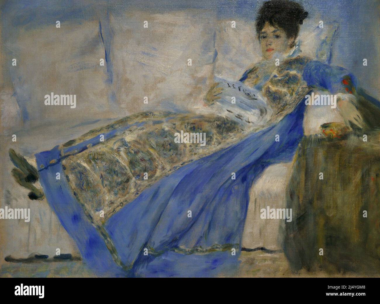 Pierre-Auguste Renoir (1841-1919). Peintre impressionniste français. Portrait de Madame Claude Monet, ca. 1872-1874. Huile sur toile (53 x 71,7 cm). Musée Calouste Gulbenkian. Lisbonne. Portugal. Banque D'Images
