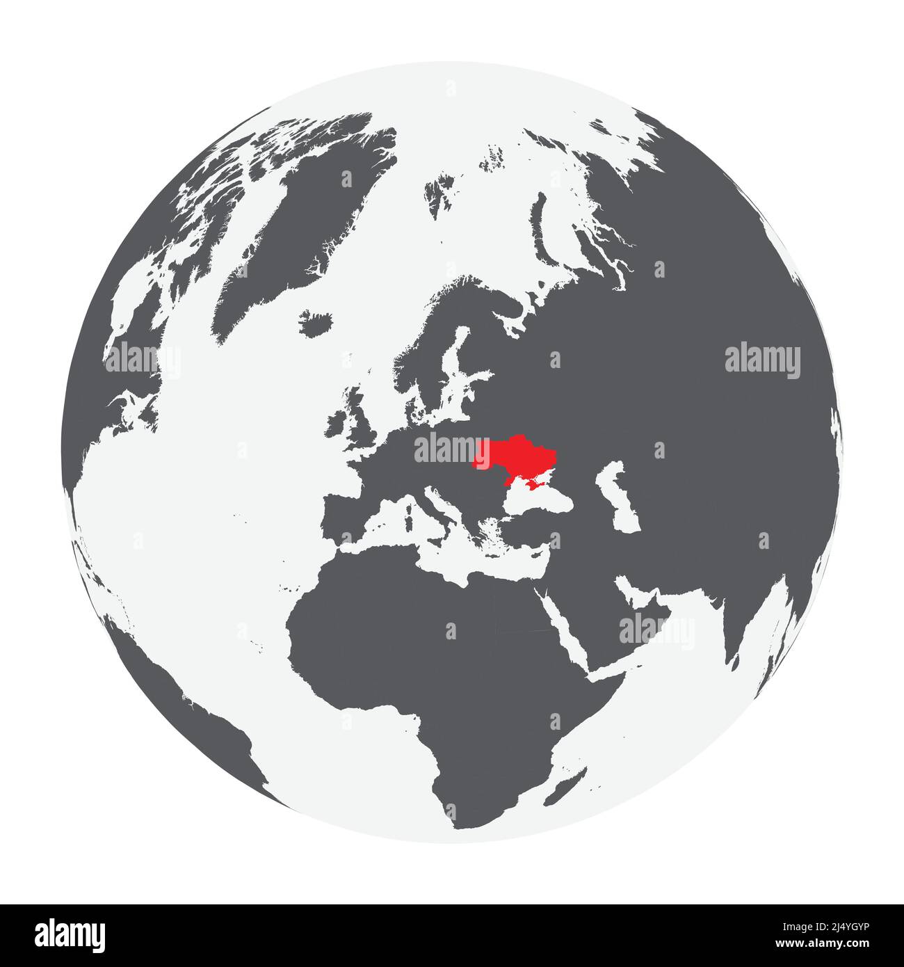 Carte du monde point chaud de l'Ukraine Illustration de Vecteur