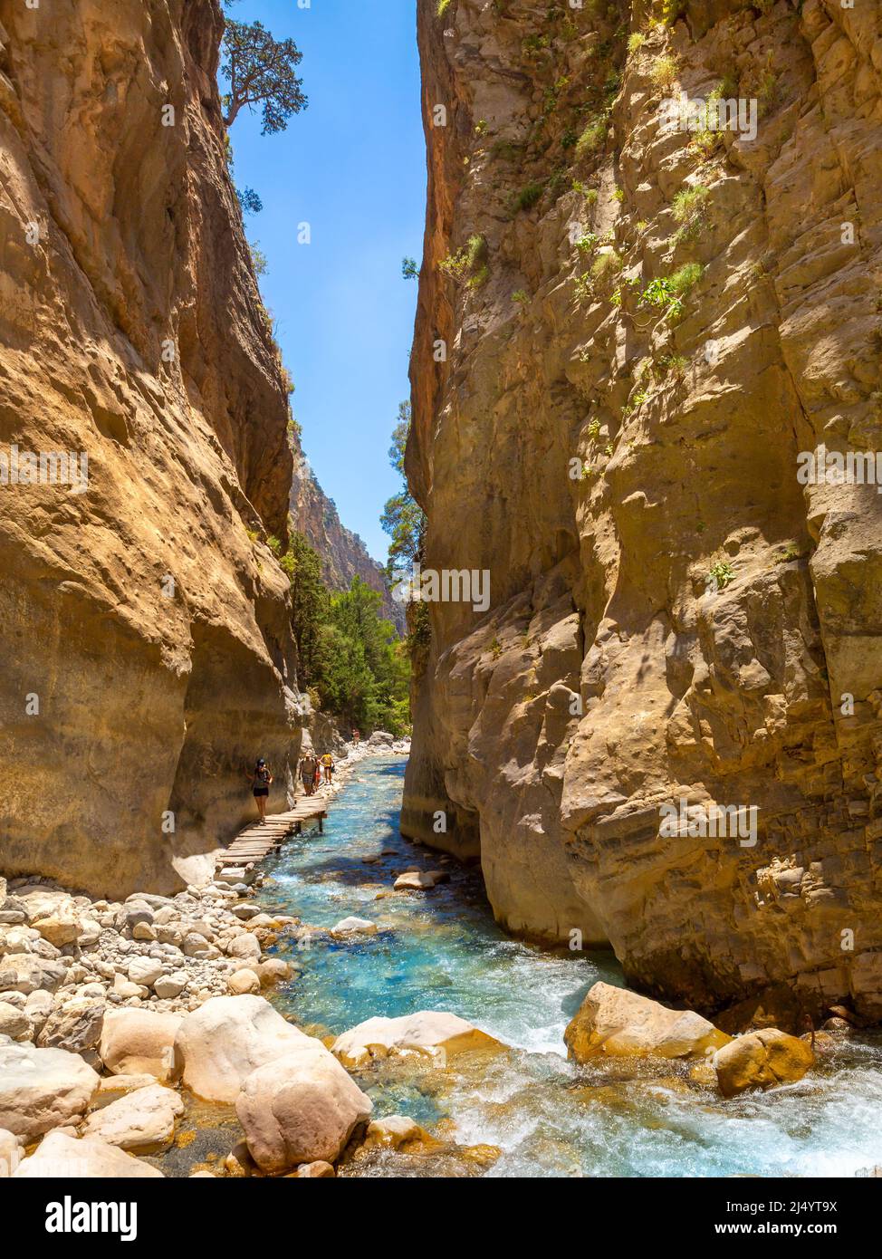 Parc national Samaria gorge, sentier de randonnée. Crète, Grèce Photo ...