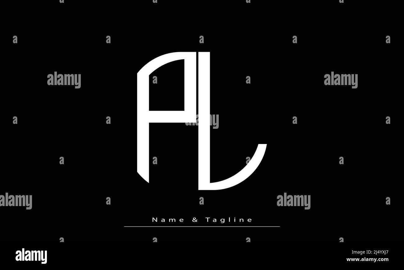 Lettres de l'alphabet initiales Monogram logo PL , LP Illustration de Vecteur