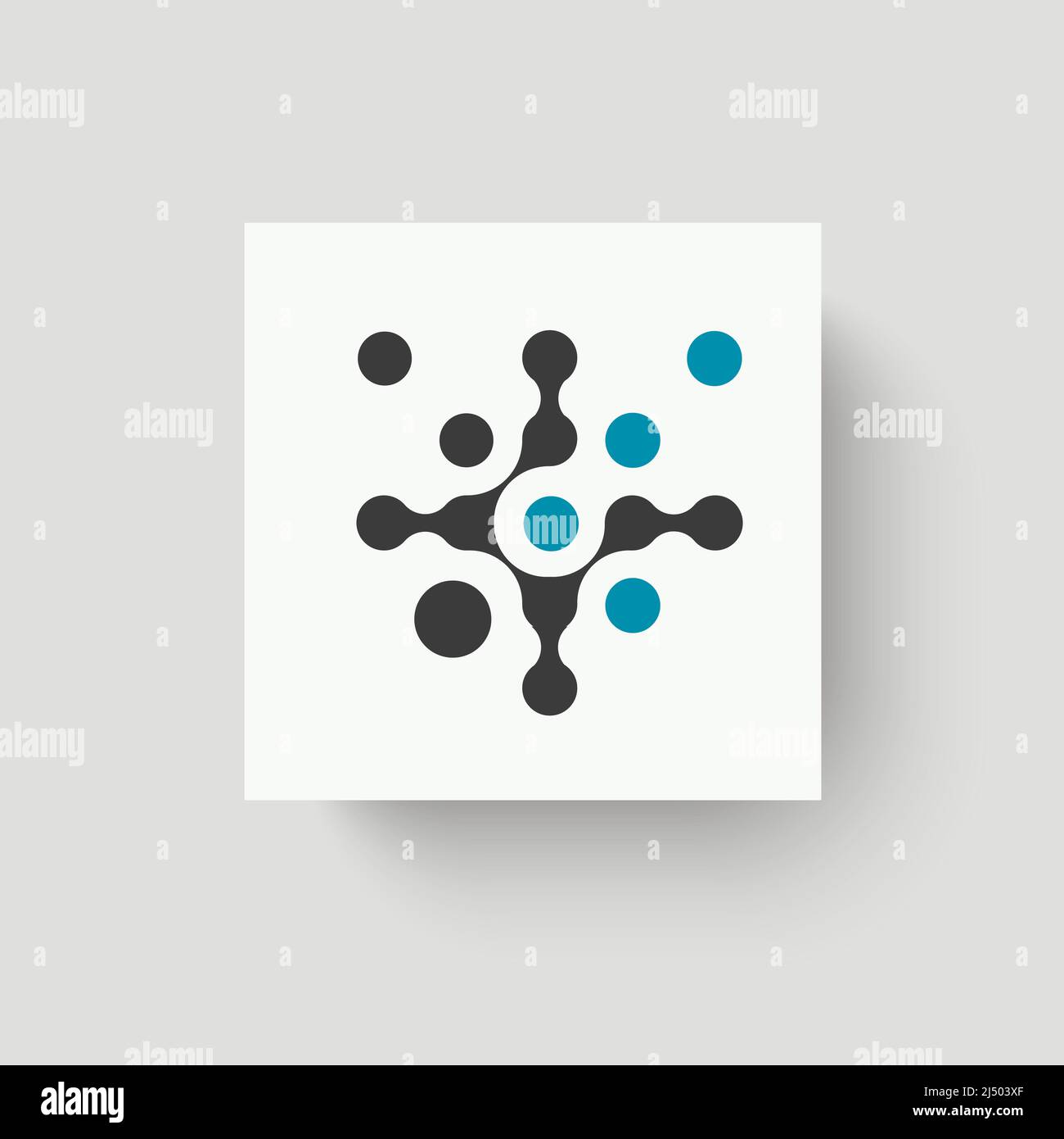 Modèle de conception de logo de cercle isolé vectoriel. Symbole de points abstraits. Icône forme ronde. Illustration de Vecteur