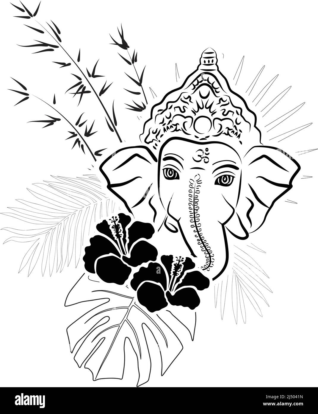 Seigneur Ganesha, vecteur Illustration de Vecteur