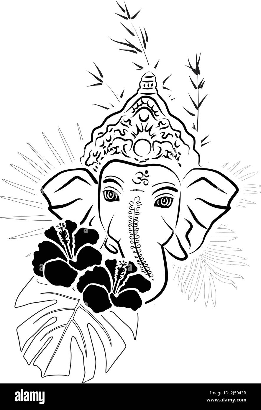 Seigneur Ganesha, vecteur Illustration de Vecteur