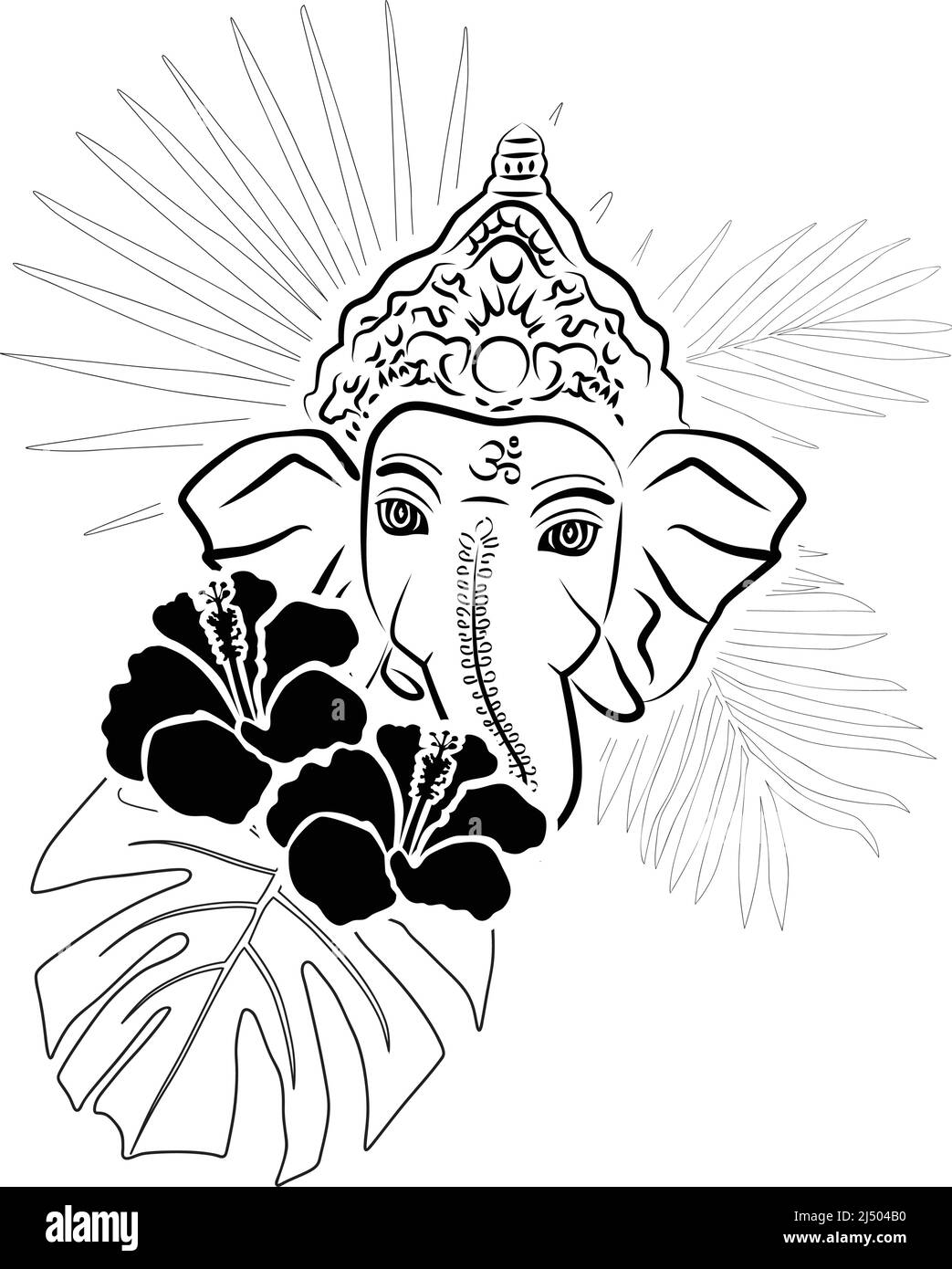 Seigneur Ganesha, vecteur Illustration de Vecteur