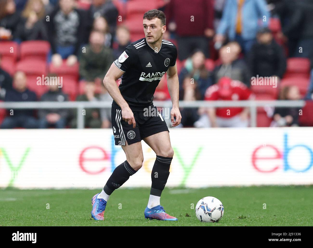 Bristol, Angleterre, le 18th avril 2022. Jack Robinson, de Sheffield Utd, lors du match du championnat Sky Bet à Ashton Gate, Bristol. Le crédit photo doit être lu : Darren Staples / Sportimage Banque D'Images