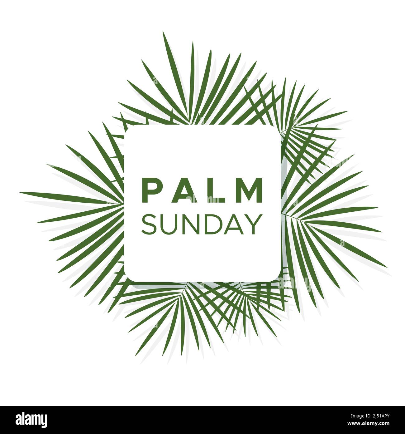 Bannière du dimanche de Palm. Semaine Sainte. Illustration vectorielle, conception plate Illustration de Vecteur
