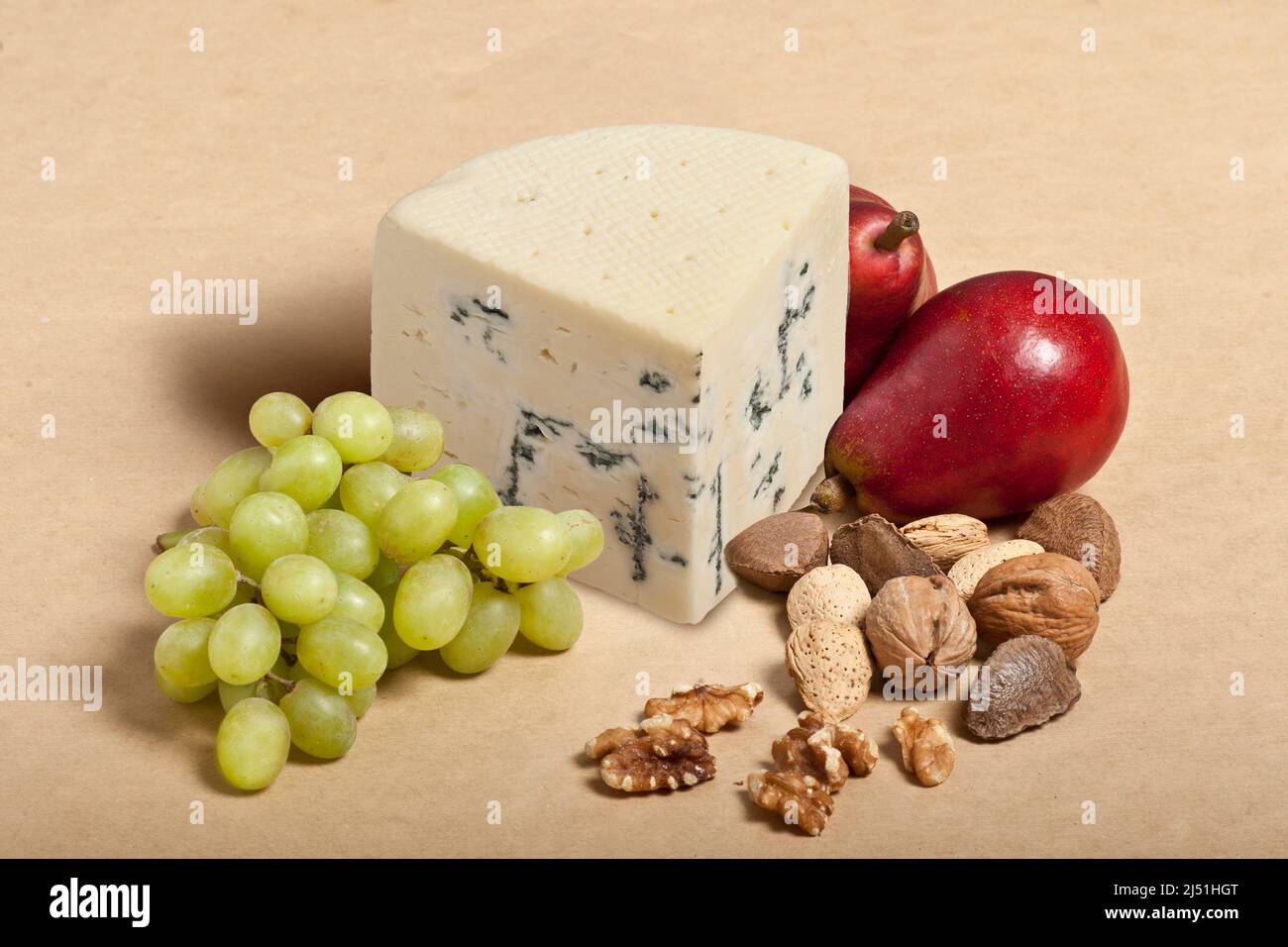 Coin de fromage bleu Banque D'Images