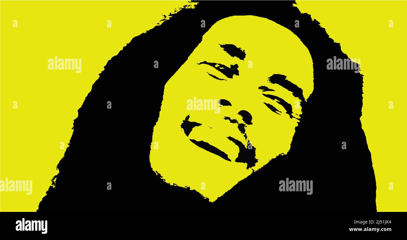 Bob Marley Portrait d'art pop Illustration de Vecteur