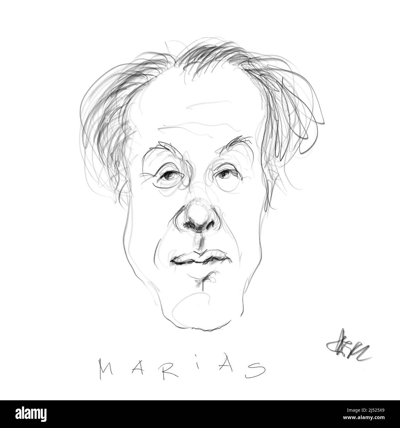 Portrait de l'auteur Javier Marias Banque D'Images
