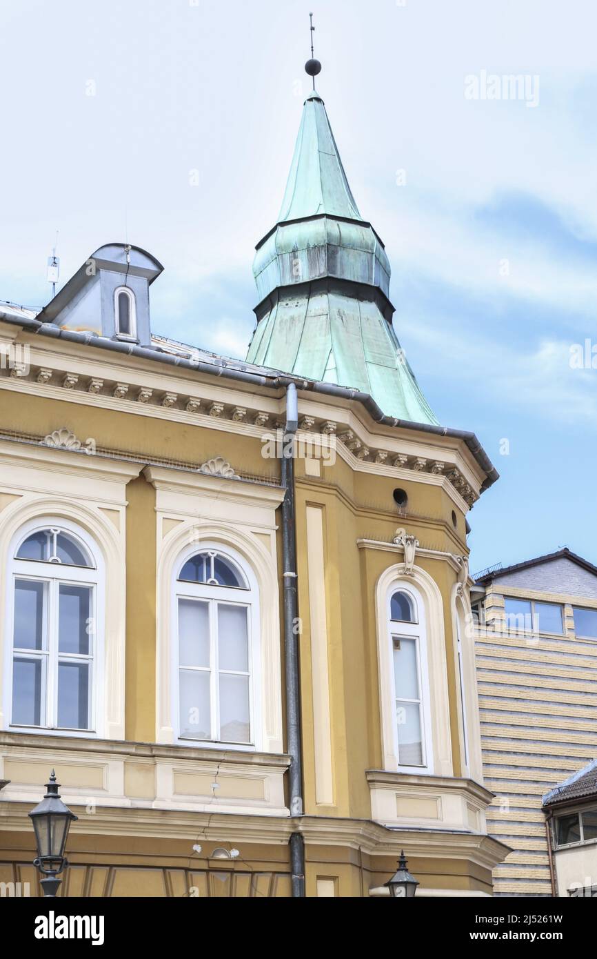 Beaux et hauts en couleurs dans la vieille ville de Wieliczka, Pologne. Banque D'Images
