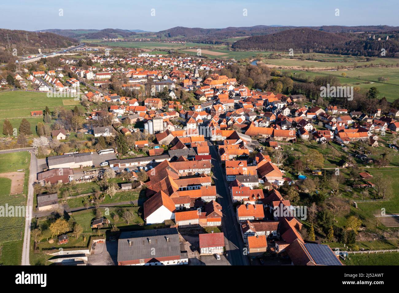 Le village de Herleshausen à Hesse Banque D'Images