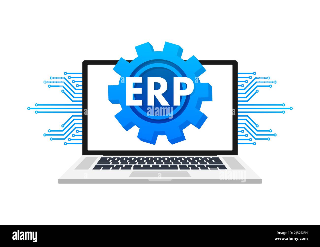Planification des ressources ERP Enterprise. Production industrielle.  Amélioration de la productivité et de l'entreprise. Illustration du stock  vectoriel Image Vectorielle Stock - Alamy