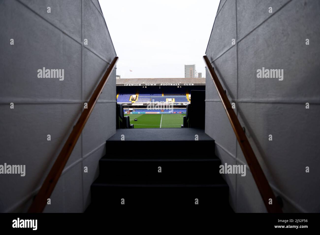 Une vue générale du stade avant le match de la Sky Bet League One à Portman Road, Ipswich. Date de la photo: Mardi 19 avril 2022. Banque D'Images