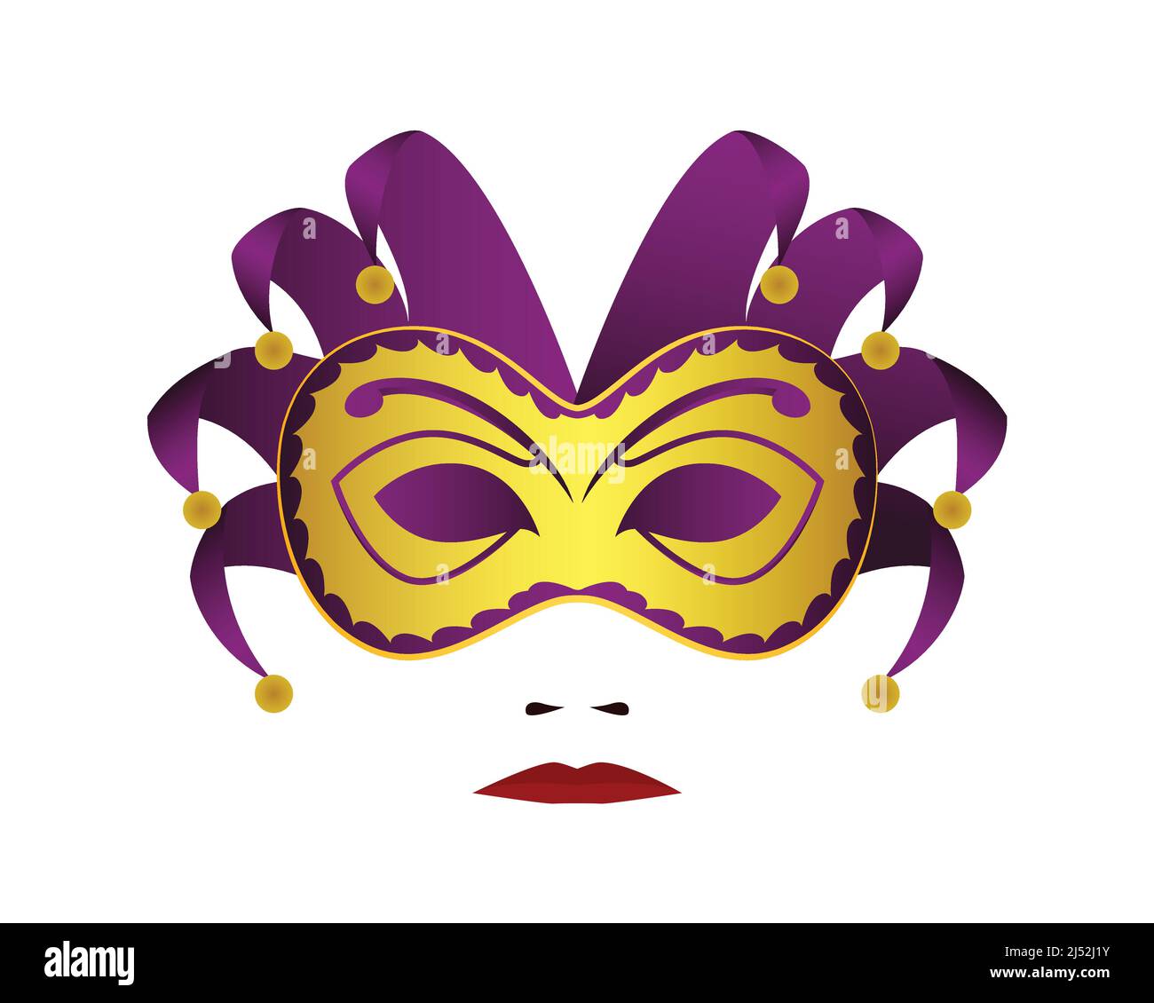 Détail moderne lumineux masque de carnaval Illustration Vector Illustration de Vecteur