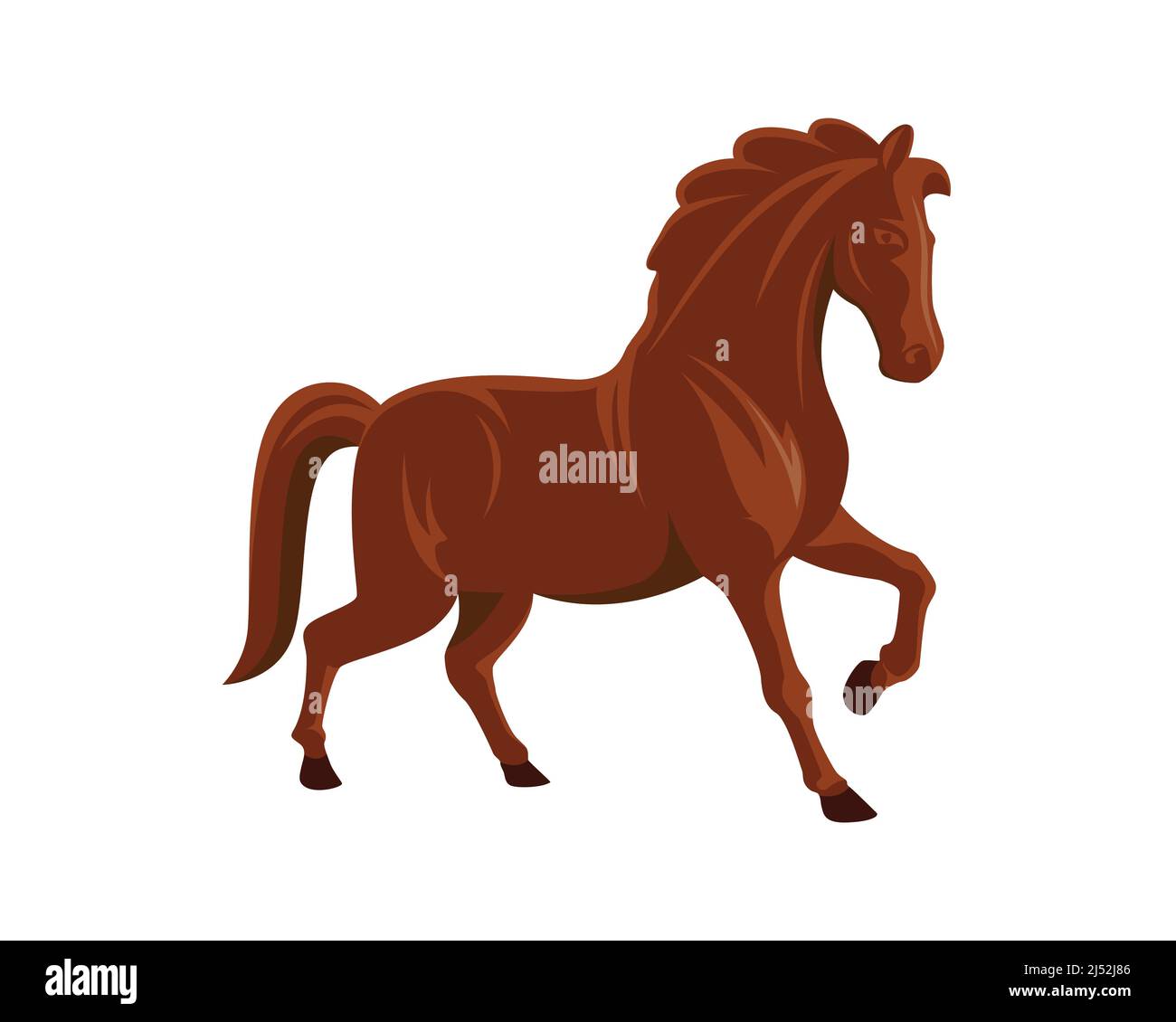Un cheval avec mouvement stable Illustration Vector Illustration de Vecteur