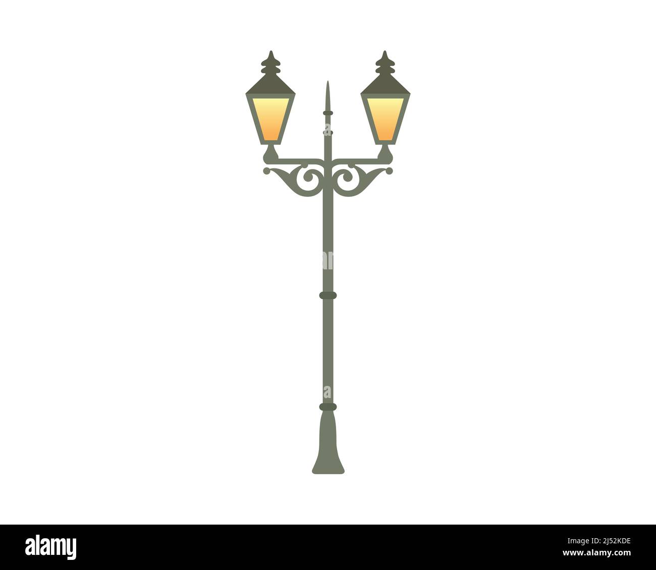Illustration de la lumière de la rue victorienne et de la lampe de la rue victorienne Illustration de Vecteur
