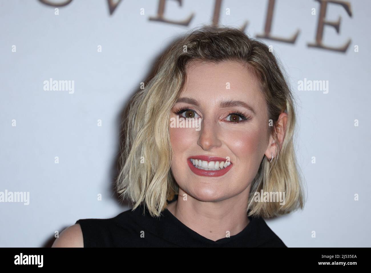 Paris, France, le 19 avril 2022. Laura Carmichael assiste à la première de Downton Abbey 2 : une Nouvelle ERE, tenue à Gaumont Marignan, à Paris, le 19 avril 2022. Photo de Jerome Domine/ABACAPRESS.COM Banque D'Images