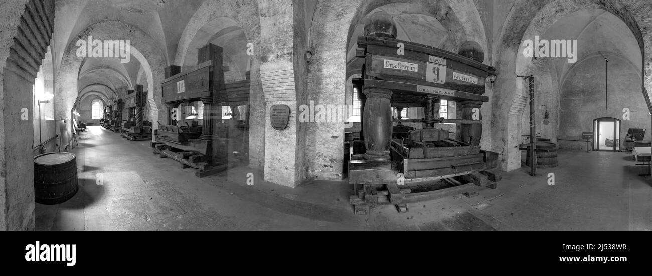 Eberbach, Allemagne - 29 décembre 2018 : ancienne visterie à Eberbach. L'abbaye est un ancien monastère cistercien près d'Eltville am Rhein dans le Rheingau, germe Banque D'Images