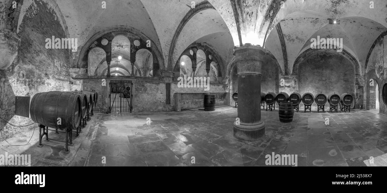 Eberbach, Allemagne - 29 décembre 2018 : ancienne visterie à Eberbach. L'abbaye est un ancien monastère cistercien près d'Eltville am Rhein dans le Rheingau, germe Banque D'Images