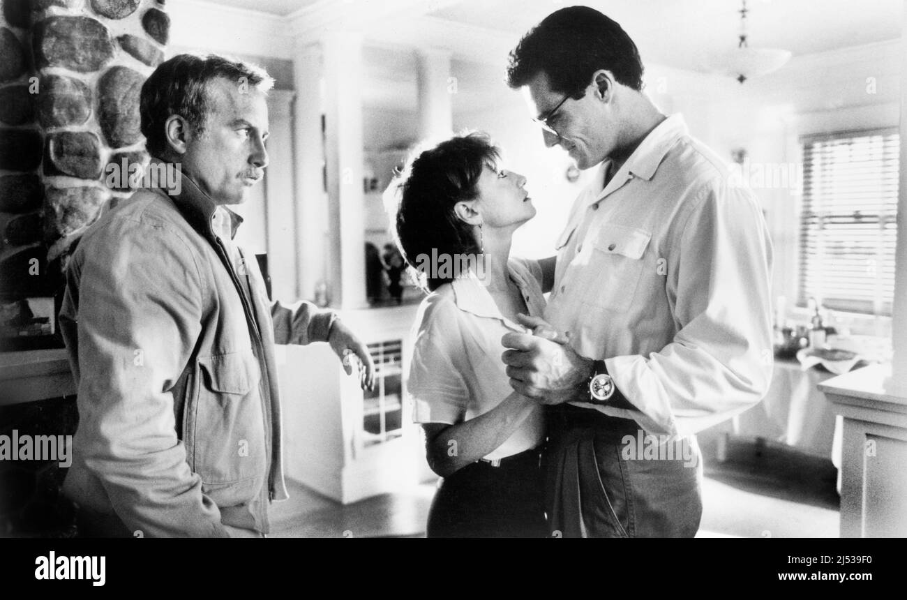 Richard Dreyfuss, Holly Hunter, Brad Johnson, On-Set of the film, « Always », Universal Pictures, United Artists, Amblin Entertainment, 1989 Banque D'Images