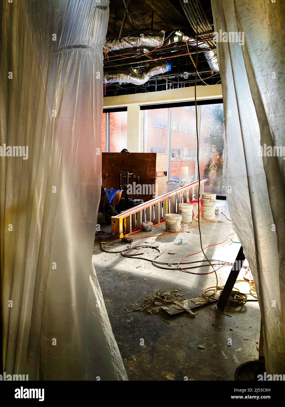 Un bureau est en cours de rénovation Banque D'Images
