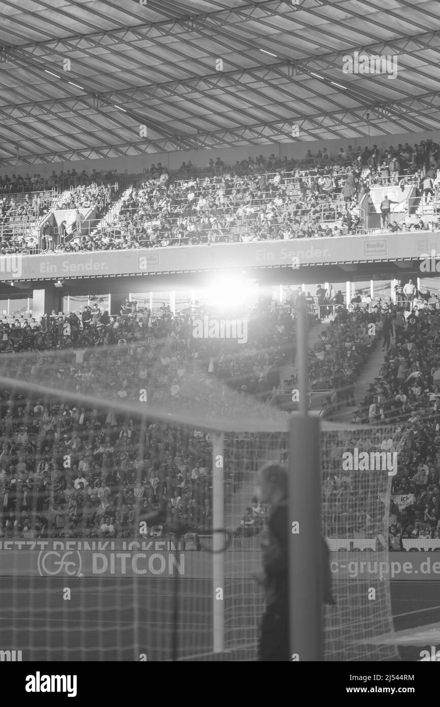 Leverkusen, BayArena, 17.04.22: Lichtstimmung, Atmosphäre im Spiel der 1.Bundesliga Bayer 04 Leverkusen vs. RB Leipzig. Foto: Pressefoto Mika Volkman Banque D'Images