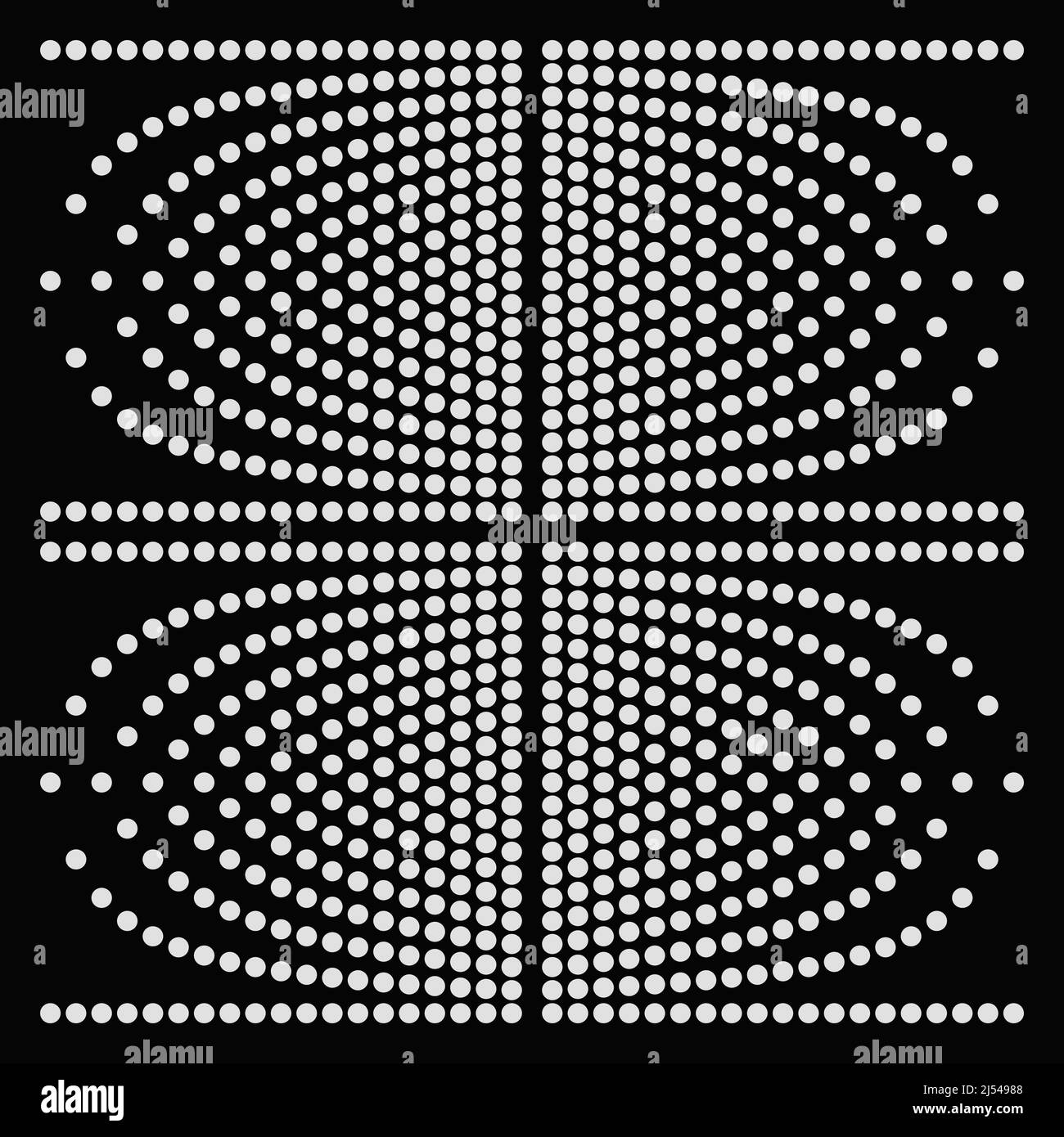 Graphiques vectoriels monochromes abstraits avec effet de transition numérique. Style brutaliste motif futuriste construit avec des formes géométriques déformées. Illustration de Vecteur