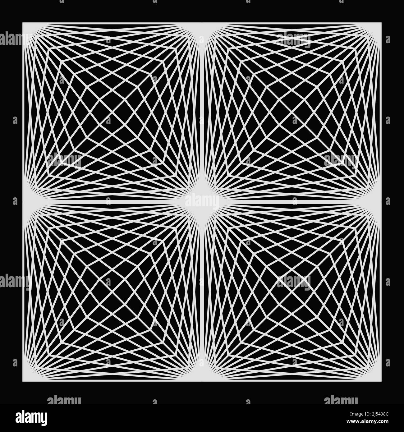 Graphiques vectoriels monochromes abstraits avec effet de transition numérique. Style brutaliste motif futuriste construit avec des formes géométriques déformées. Illustration de Vecteur