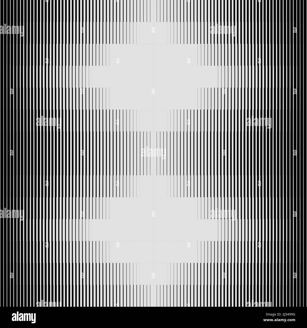 Graphiques vectoriels monochromes abstraits avec effet de transition numérique. Style brutaliste motif futuriste construit avec des formes géométriques déformées. Illustration de Vecteur