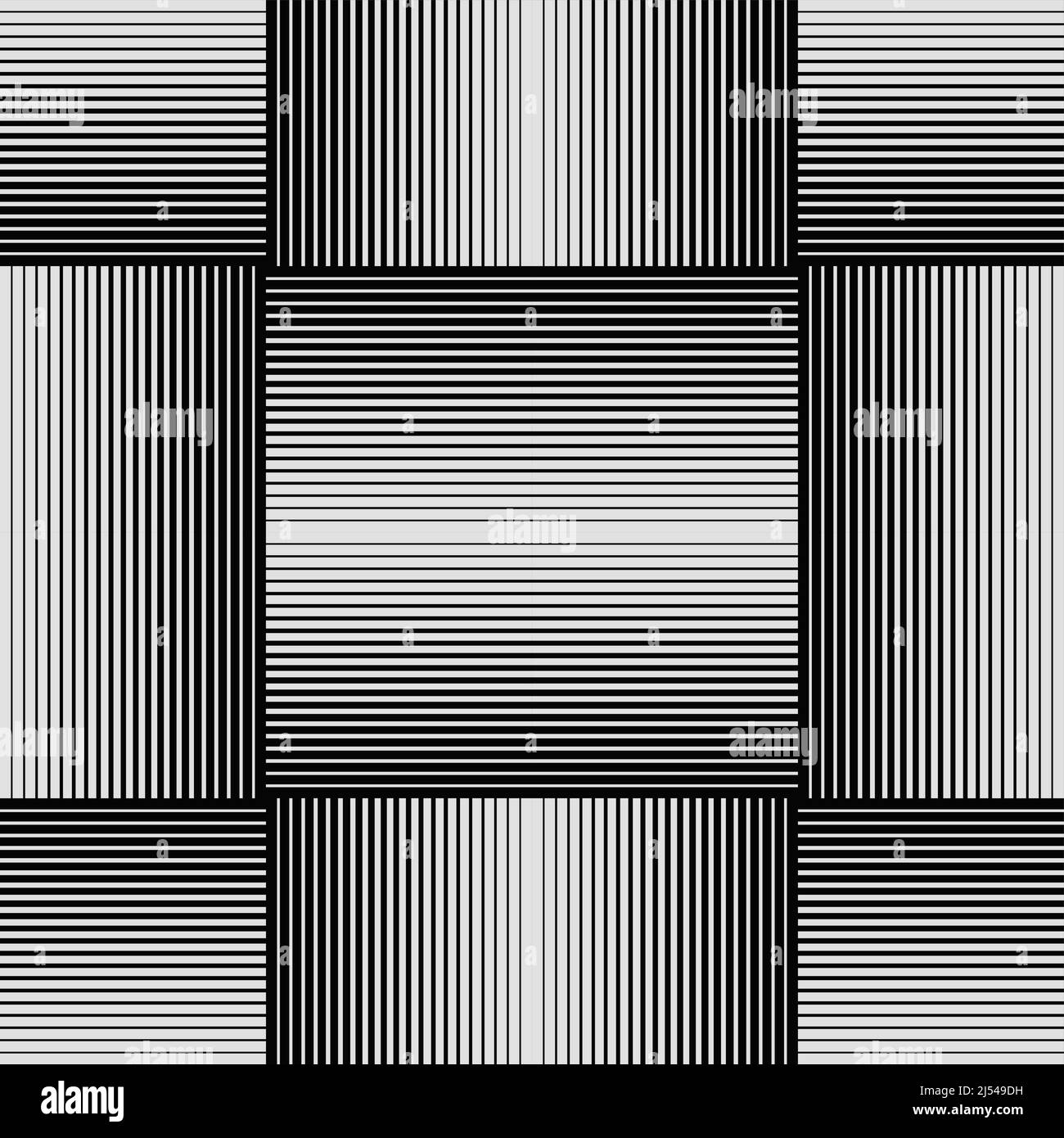 Graphiques vectoriels monochromes abstraits avec effet de transition numérique. Style brutaliste motif futuriste construit avec des formes géométriques déformées. Illustration de Vecteur