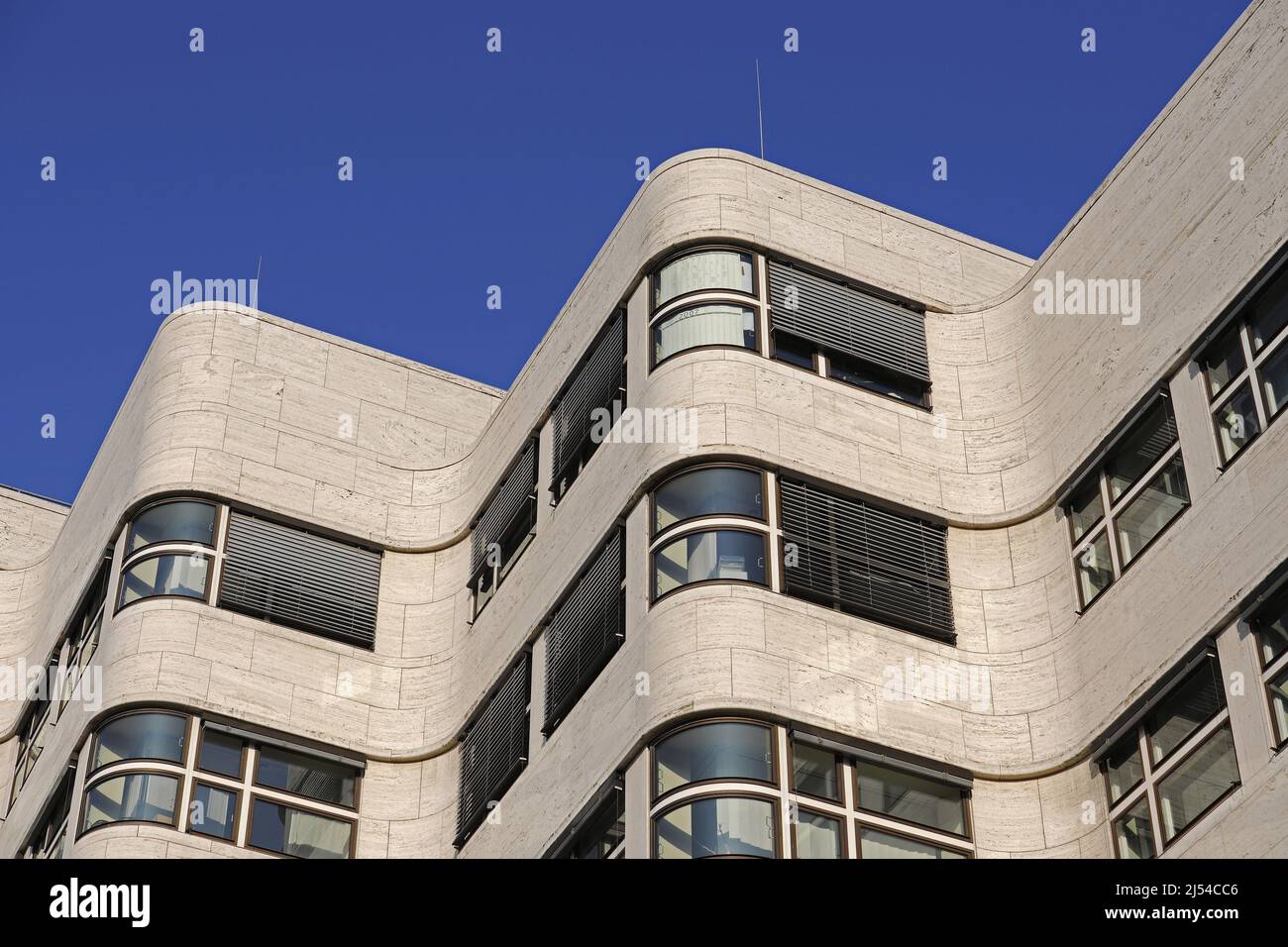 Shell Hpouse, détail de la façade, Allemagne, Berlin Banque D'Images