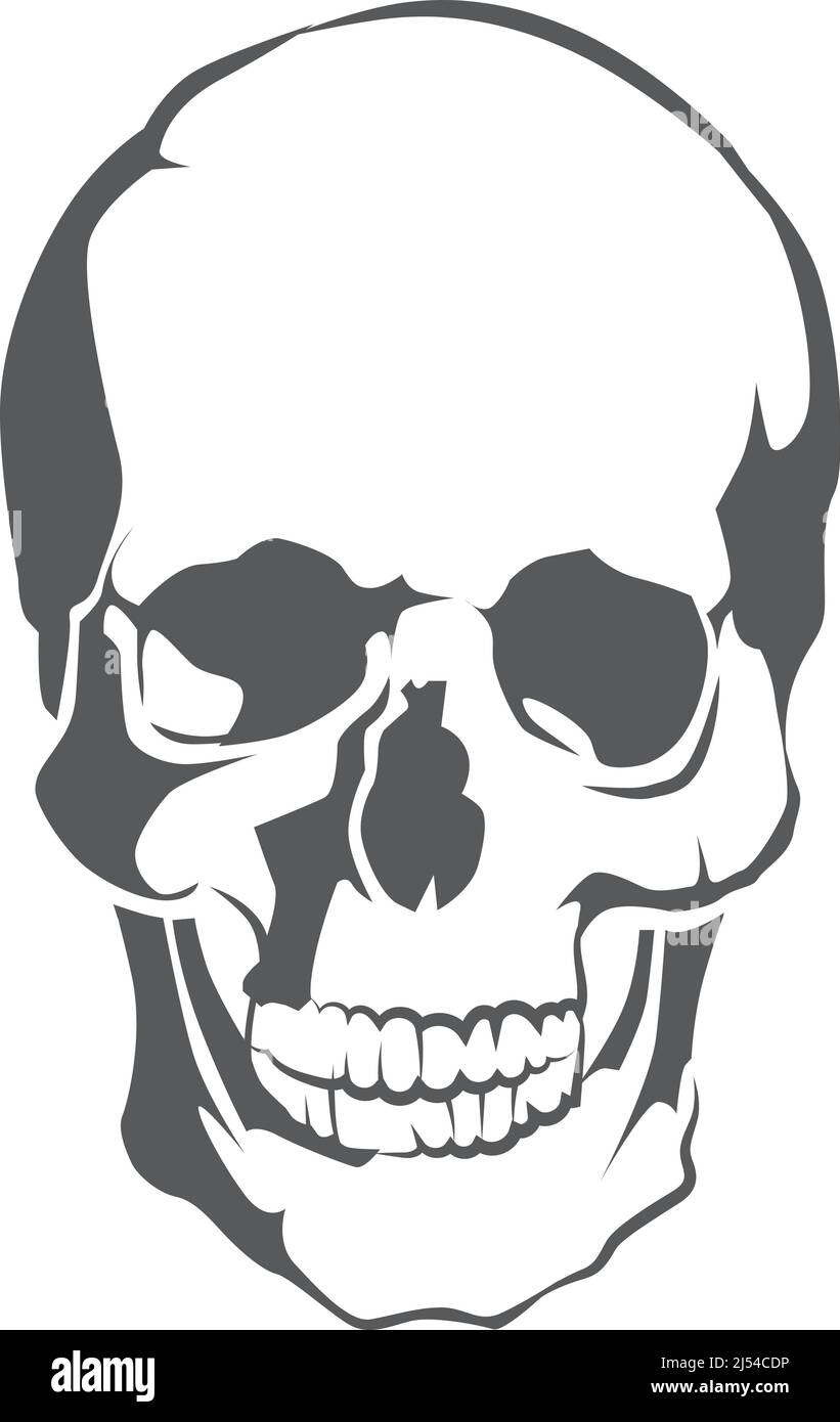 Icône crâne. Symbole de mort. Signe de tête morte Illustration de Vecteur