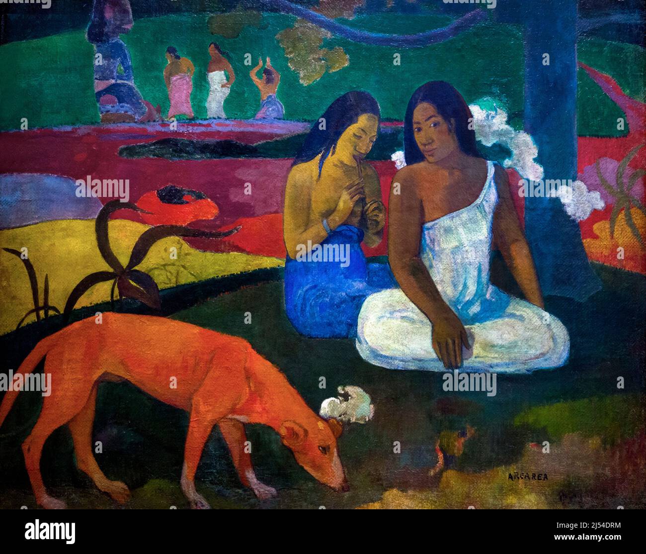 Arearea, Joyousness I, Joyeusetes I, Paul Gauguin, 1892, Musée d'Orsay, Paris, France, Europe Banque D'Images