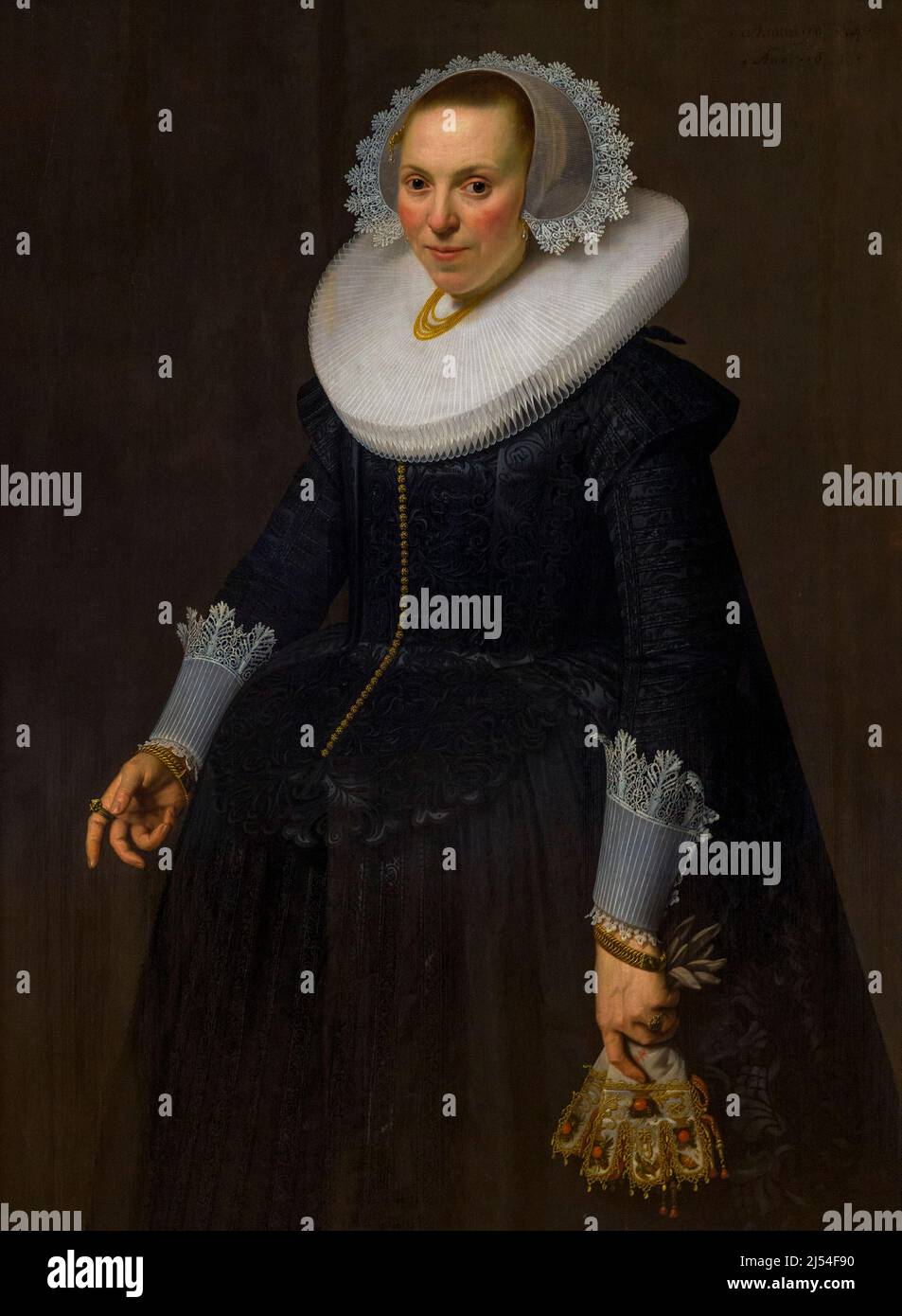 Portrait d'une femme âgée de 34 ans, Nicolaes Eliaszoon Pickenoy, 1634 ans, Musée du Louvre, Paris France, Europe Banque D'Images