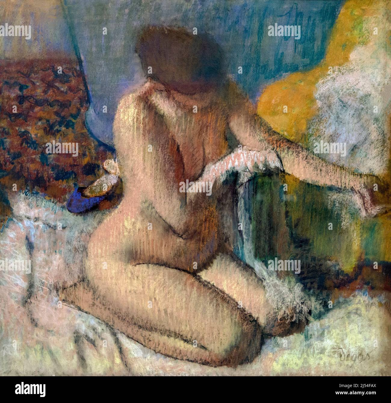 Départ du bain, la Sortie du bain, Edgar Degas, vers 1895, Musée du Louvre, Paris, France, Europe Banque D'Images