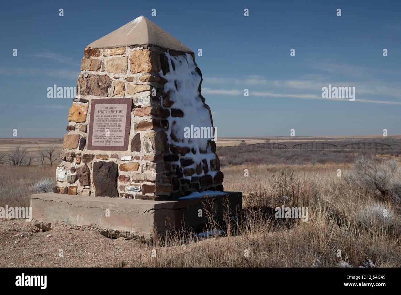 Lamar, Colorado - le site de Bent's New fort, un fort historique et un poste de commerce sur le sentier de Santa Fe. William Bent construit le fort en 1849 après son o Banque D'Images