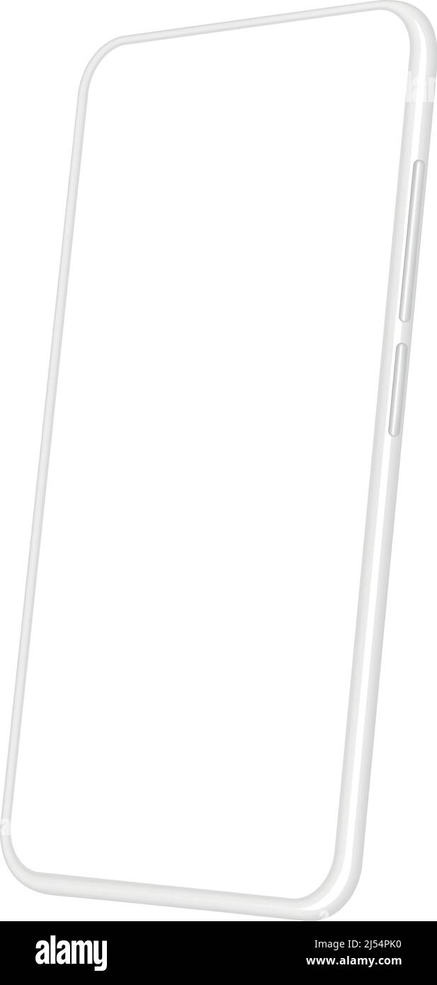 Maquette du cadre de l'écran du téléphone. Affichage réaliste du smartphone Illustration de Vecteur