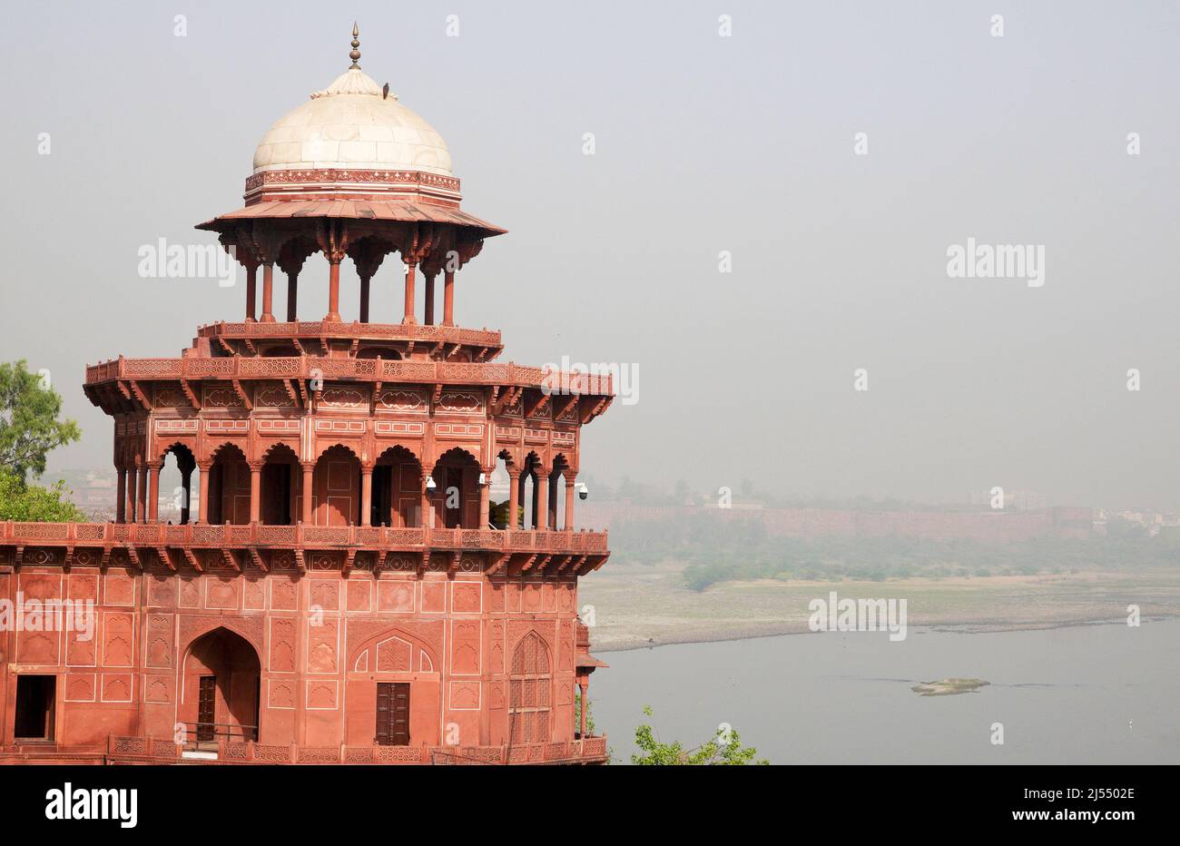Dôme architectural à Taj Mahal, Agra Banque D'Images