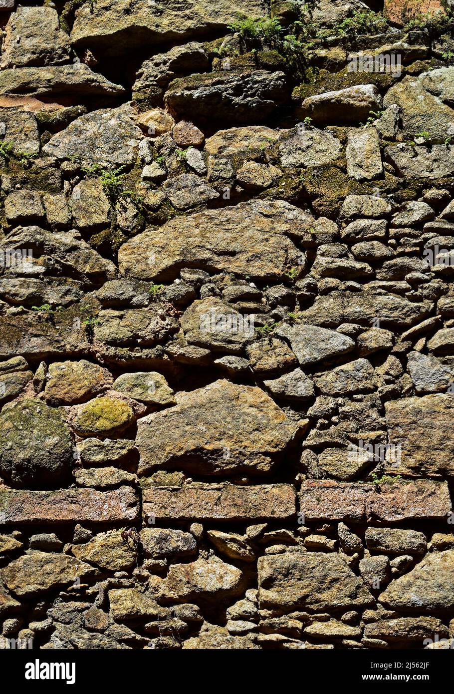 Ancien mur de pierre à Rio Banque D'Images