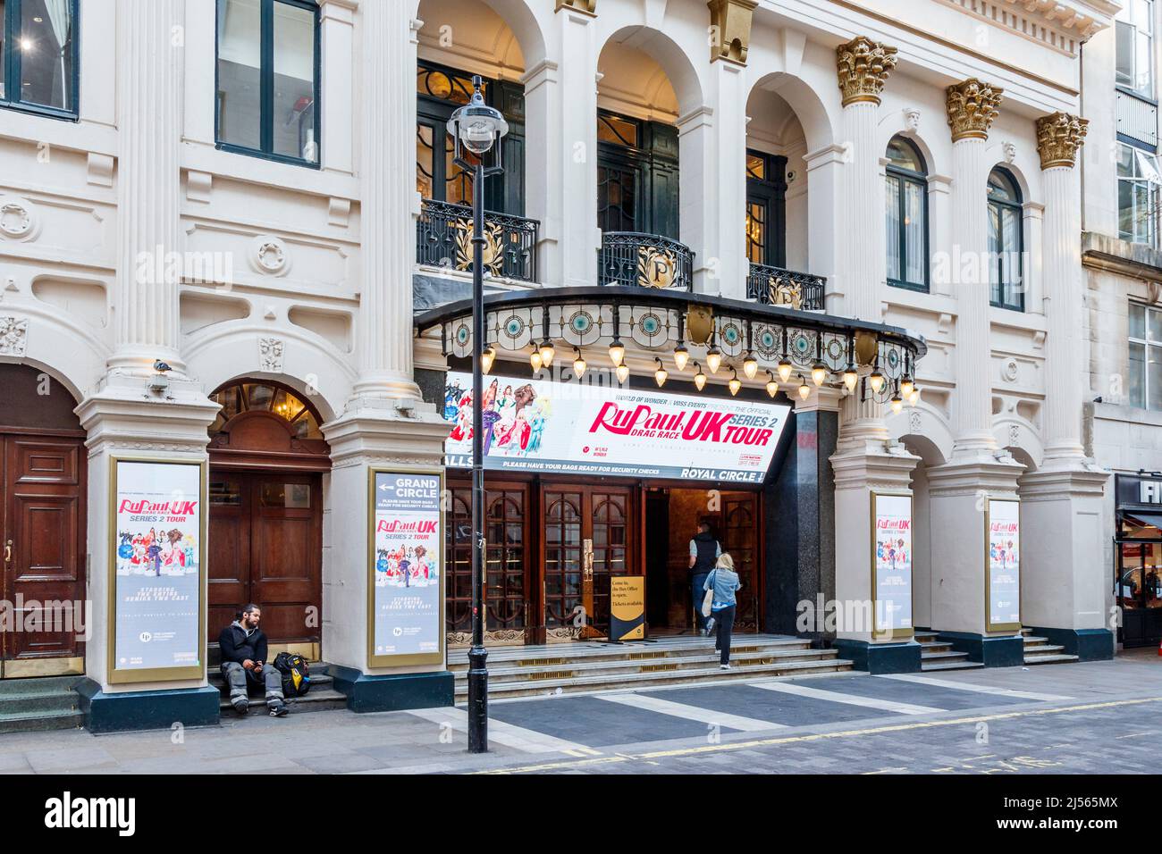 Rue Paul's Drag Race au London Palladium, un théâtre de Grade II West End situé sur Argyll Street, Londres, Royaume-Uni Banque D'Images