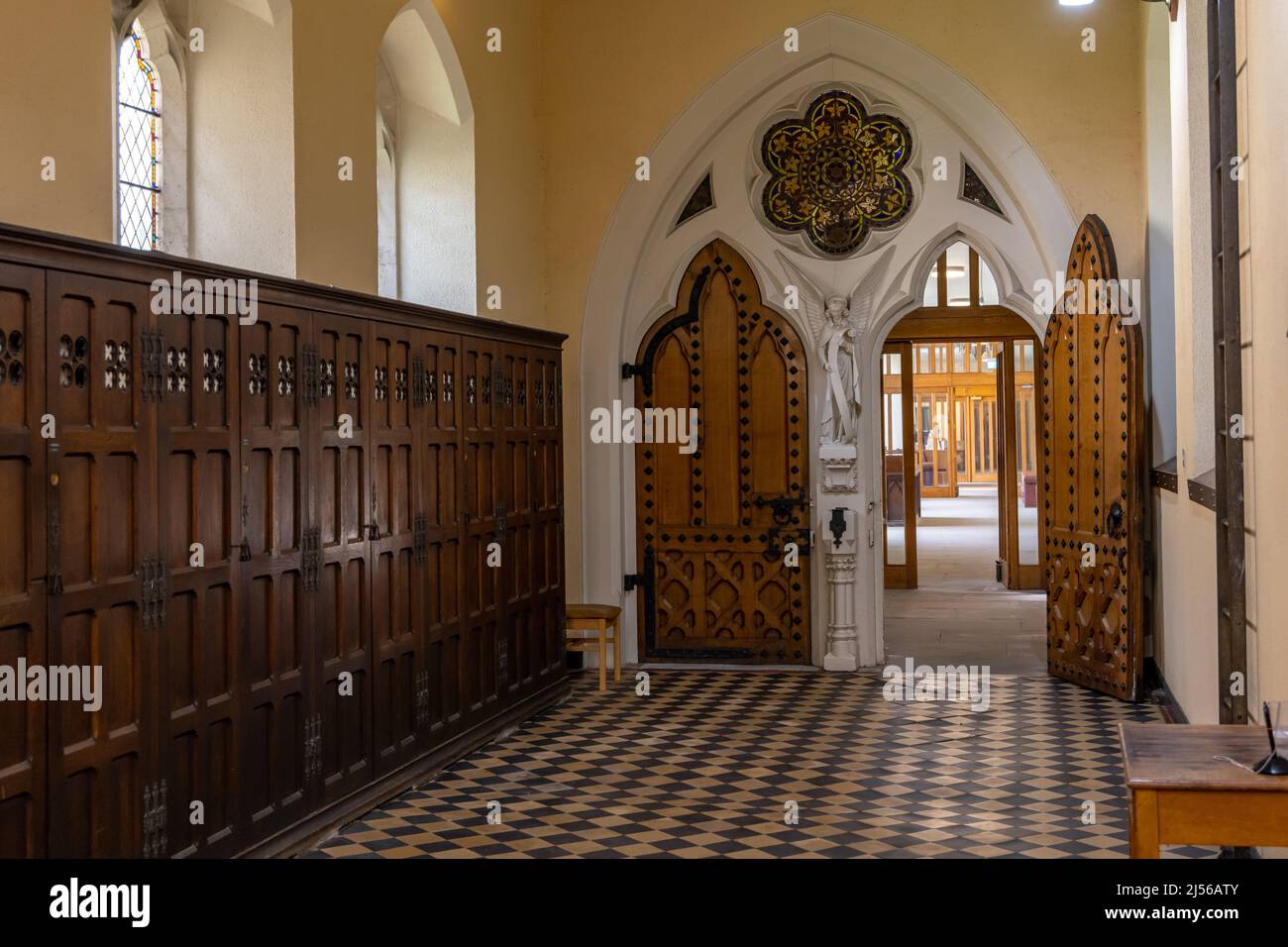Intérieur du Ushaw College dans le comté de Durham, Angleterre, Royaume-Uni Banque D'Images