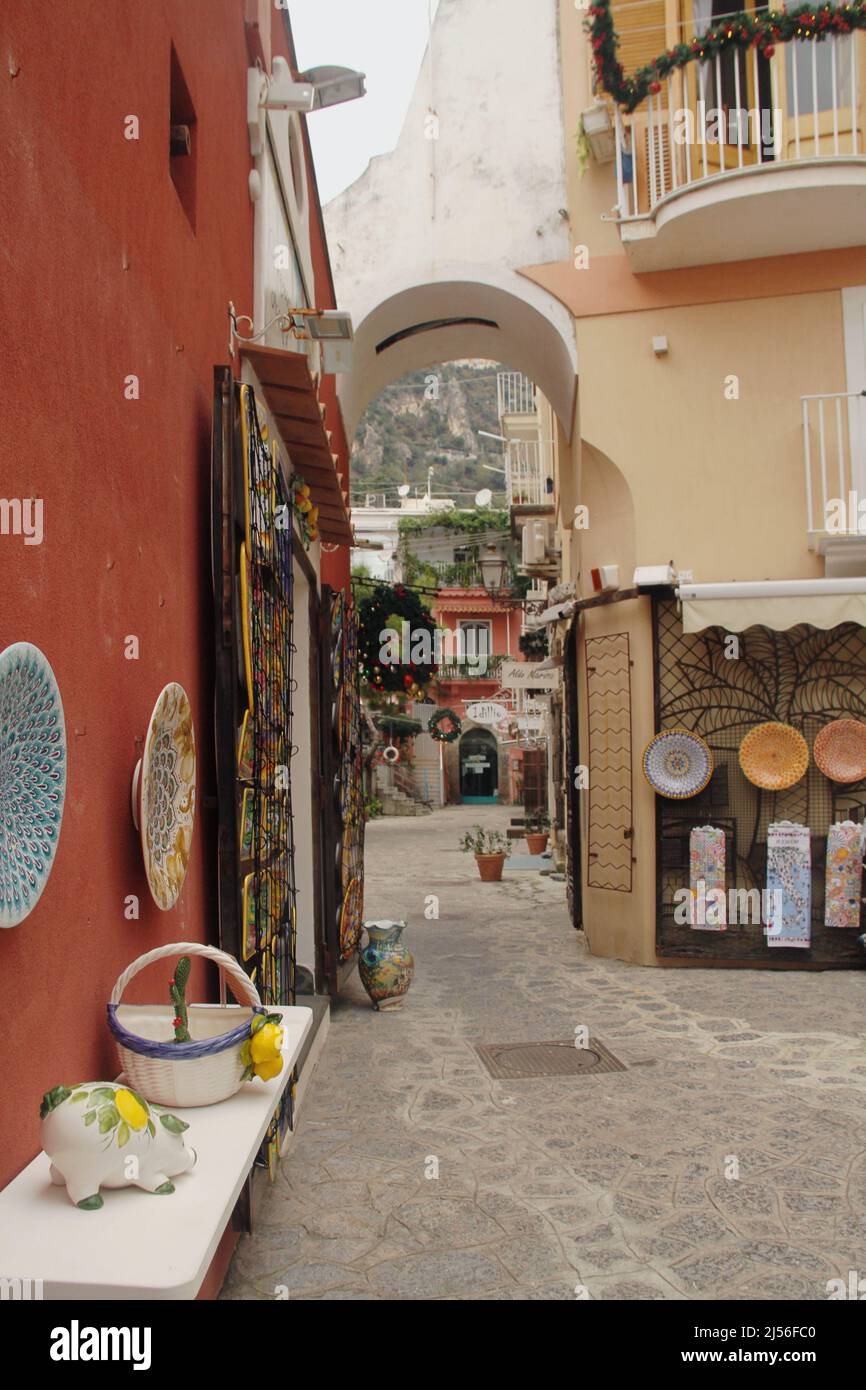 Architecture et arts traditionnels à Positano, Italie Banque D'Images